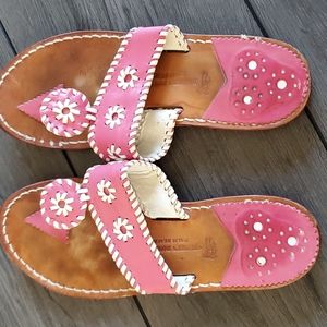 Pink and whit Jack Rogers sandals size 7